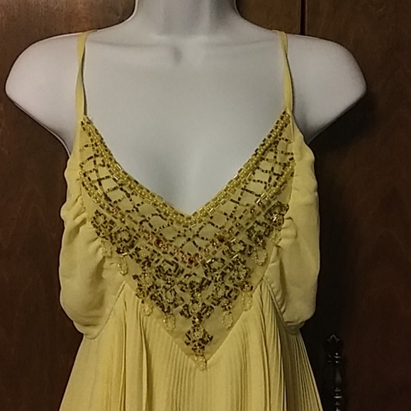 KAELYN MAX YELLOW RHINESTONE AND BEADED TOP - Picture 9 of 11